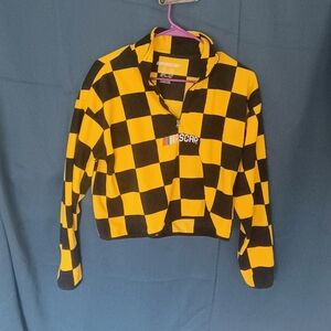 Yellow and Black Checkered NASCAR Jacket